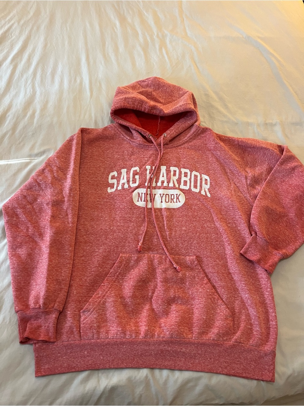 Sag Harbor New York Pink Hooded Sweatshirt size Large